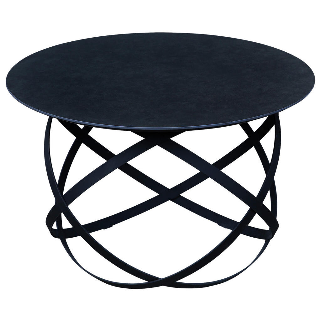 Livetastic KONFERENČNÝ STOLÍK, čierna, kov, keramika, 70/70/45 cm