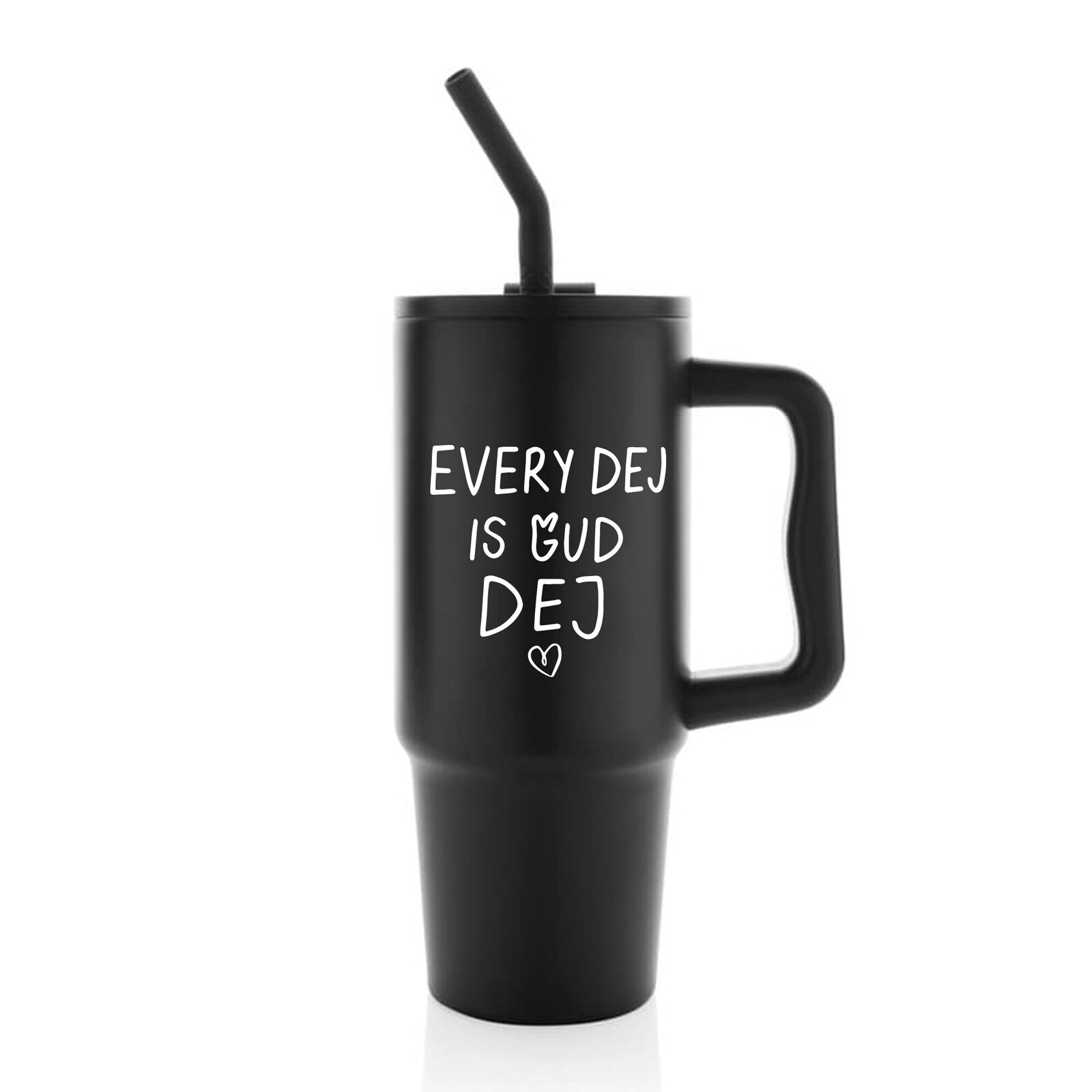 EVERY DEJ IS GUD DEJ - černý cestovní termohrnek 900 ml