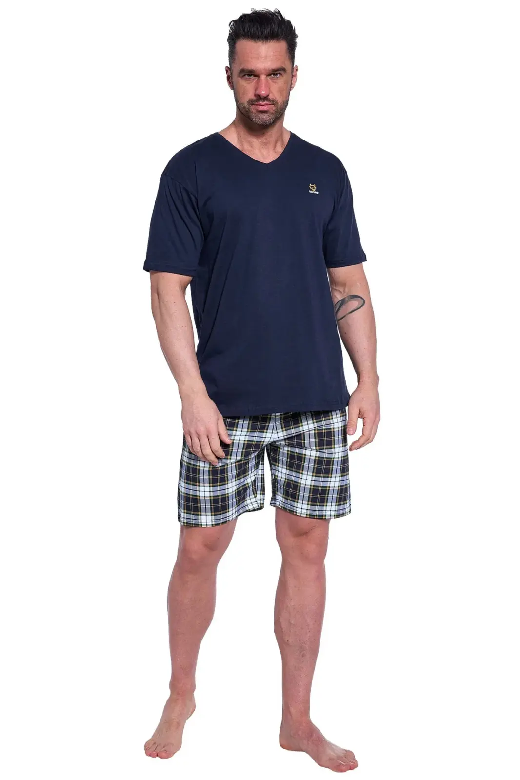 PÁNSKE PYŽAMO KR 326/181 NATURE granát XL