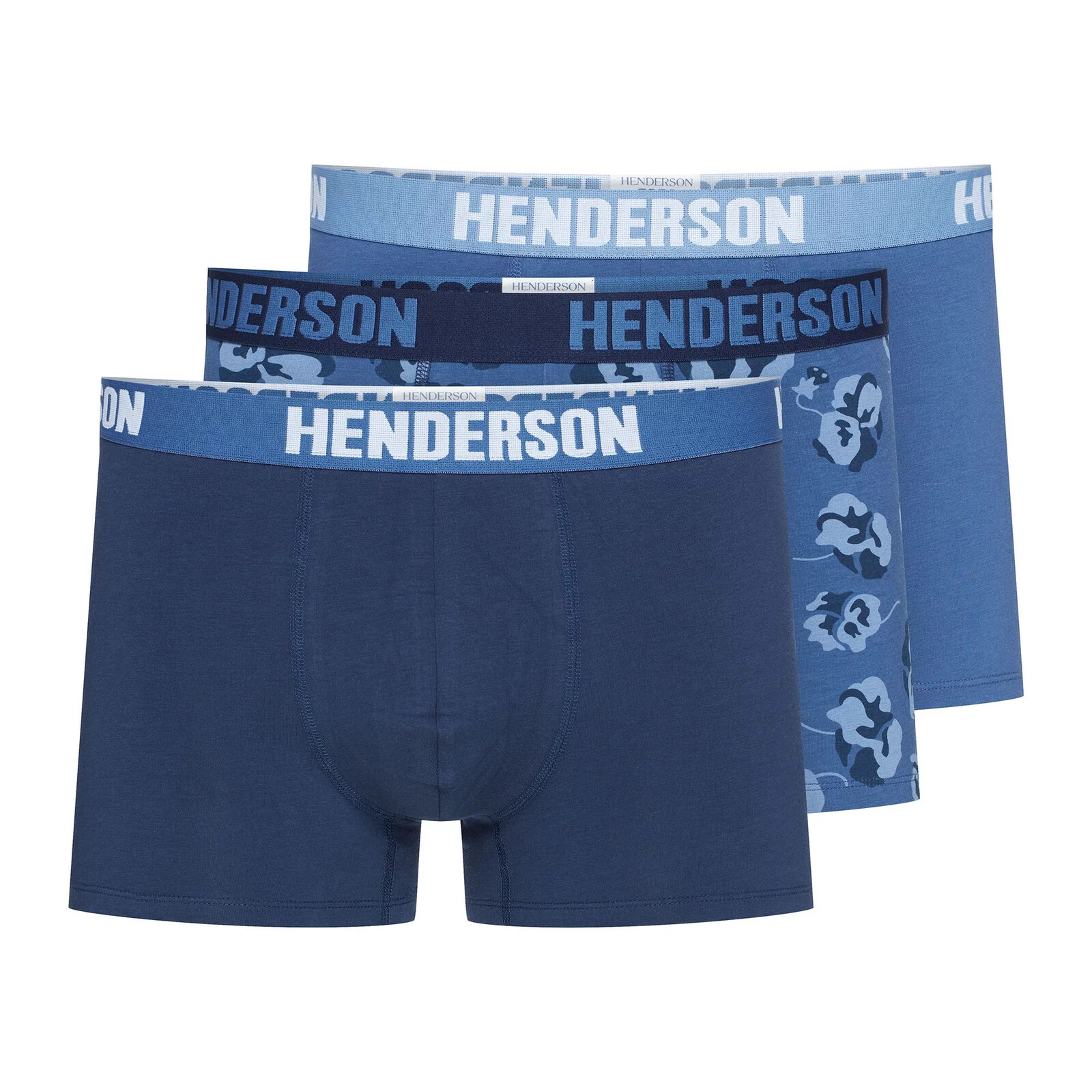 Pánske boxerky 3PACK Jarl 41930-MLC Jeans Blue Pattern - Henderson L modrá mix