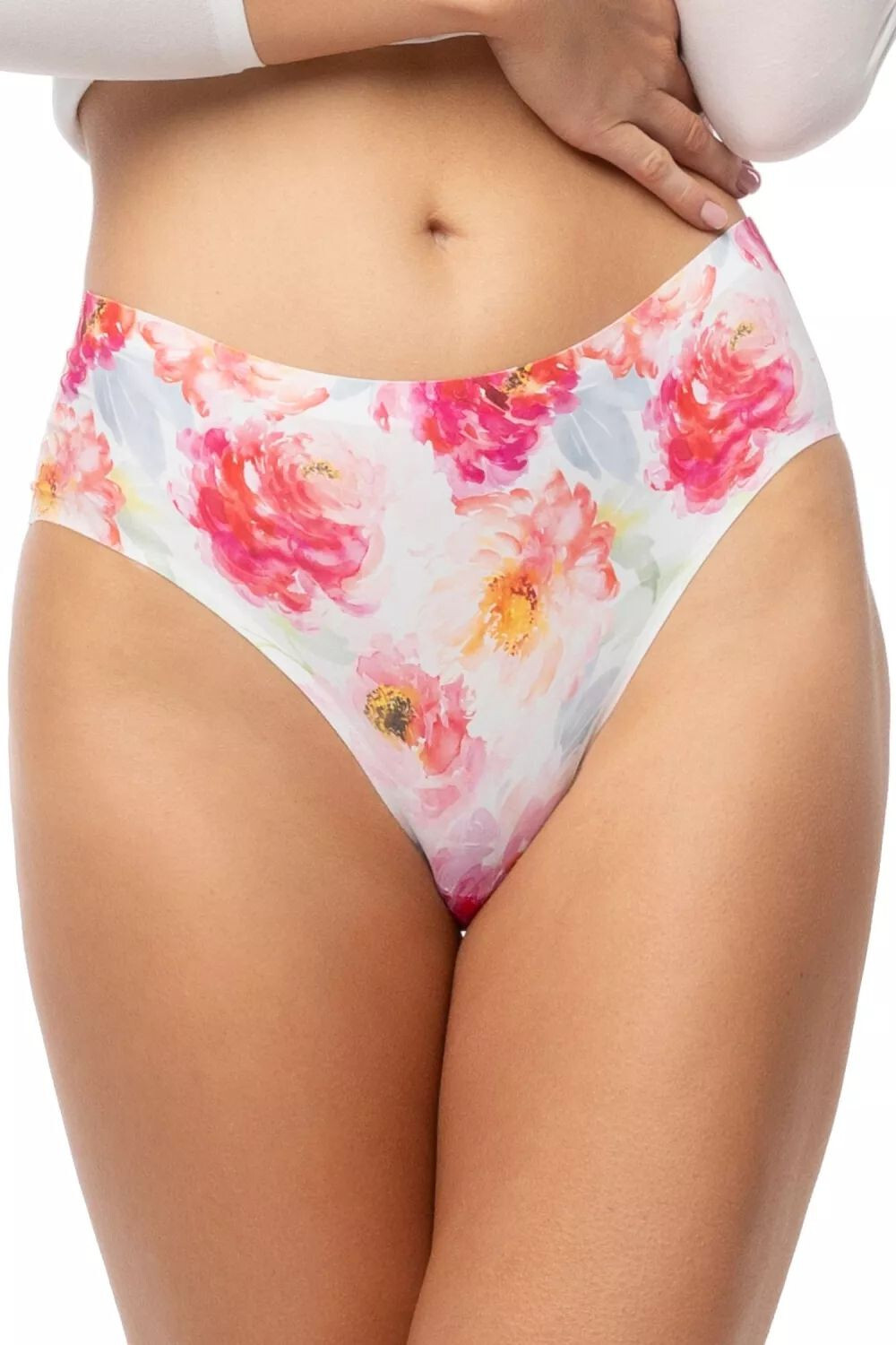 Julimex Peony Simple Classic nohavičky S-XL bílé květy XL