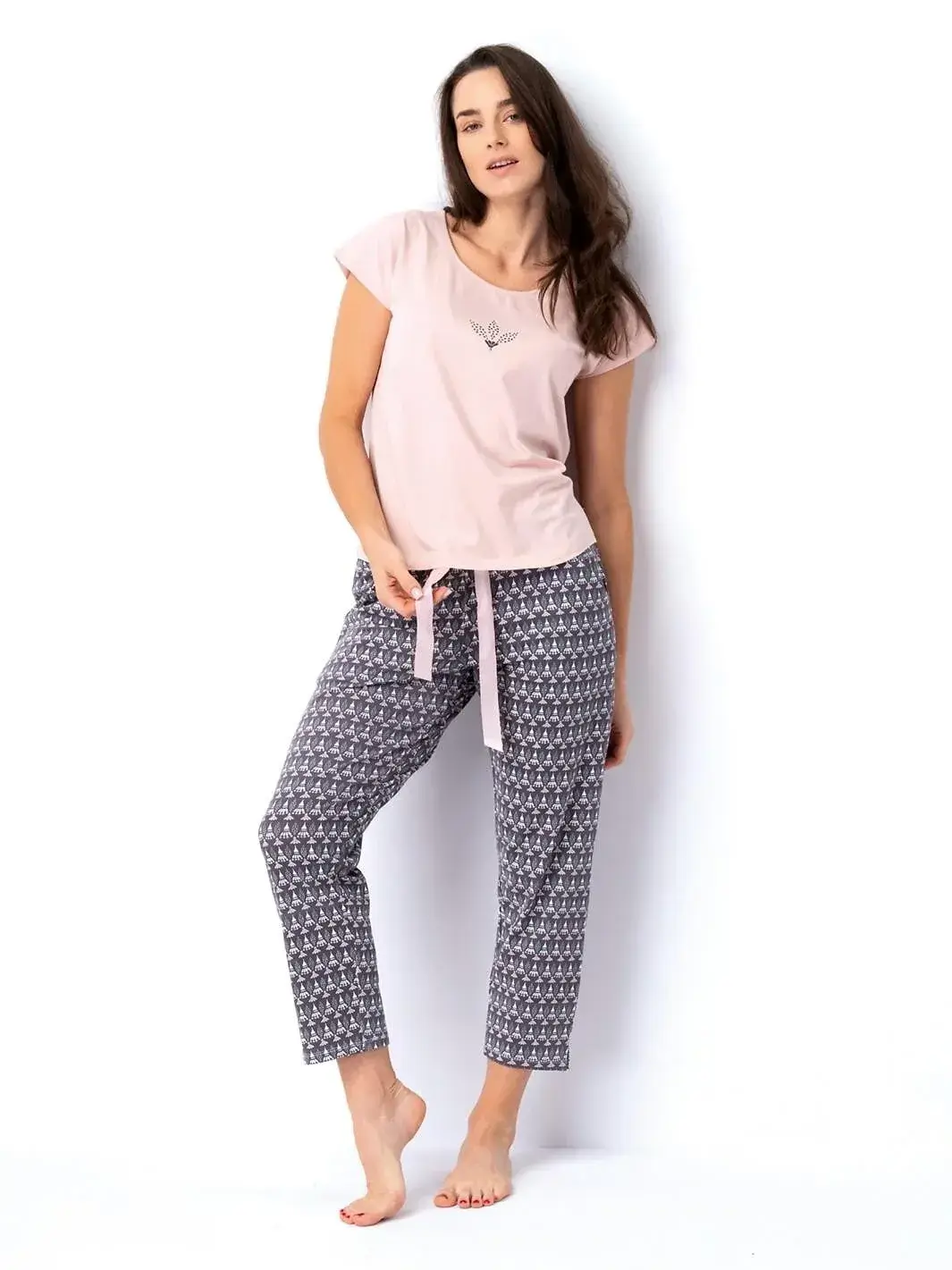 Pyžamo Key LNS 722 A25 w/r S-XL bramborový prášek XL