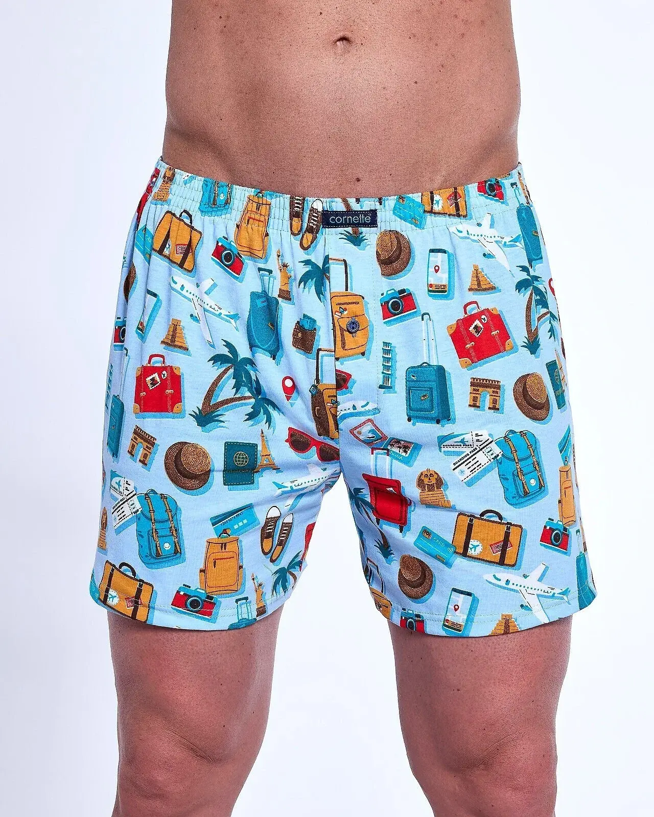 Boxerky Cornette Classic 001/169 S-2XL světle modrá XXL