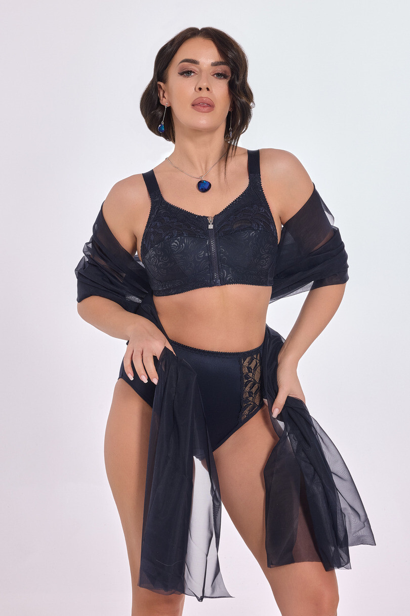 Mäkká podprsenka s kosticami Viki Zuza 586 Night Blue 80-95 noční modrá 85I