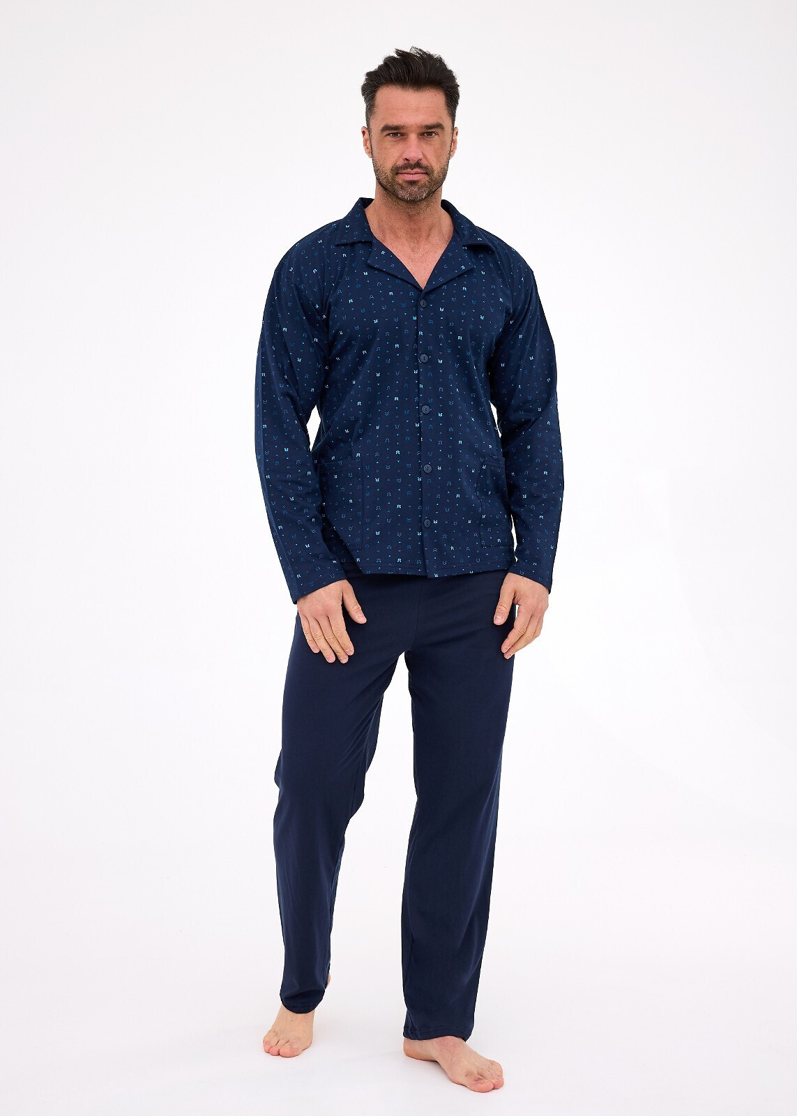 PÁNSKE PYŽAMO DR 114 BIG J/25 granát 5XL