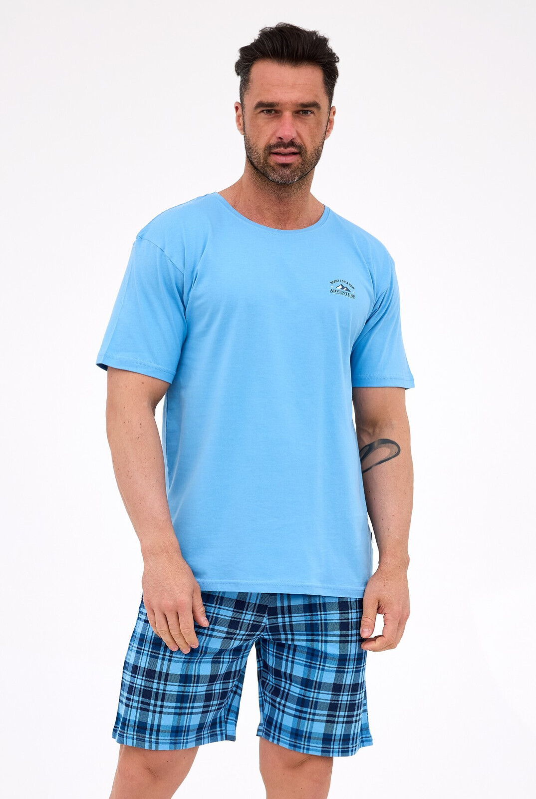 PÁNSKE PYŽAMO KR 326/311 READY 2 Modrá M