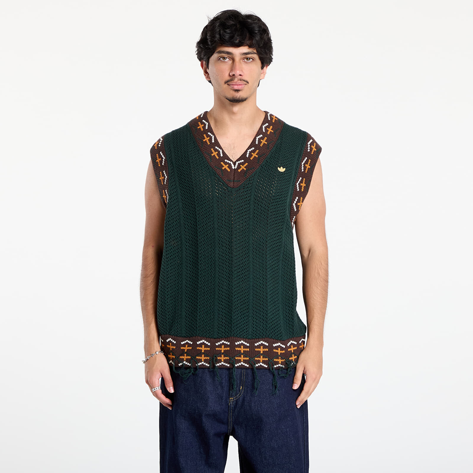 Vesta adidas x Clot Crochet Vest by Edison Chen Green Night M