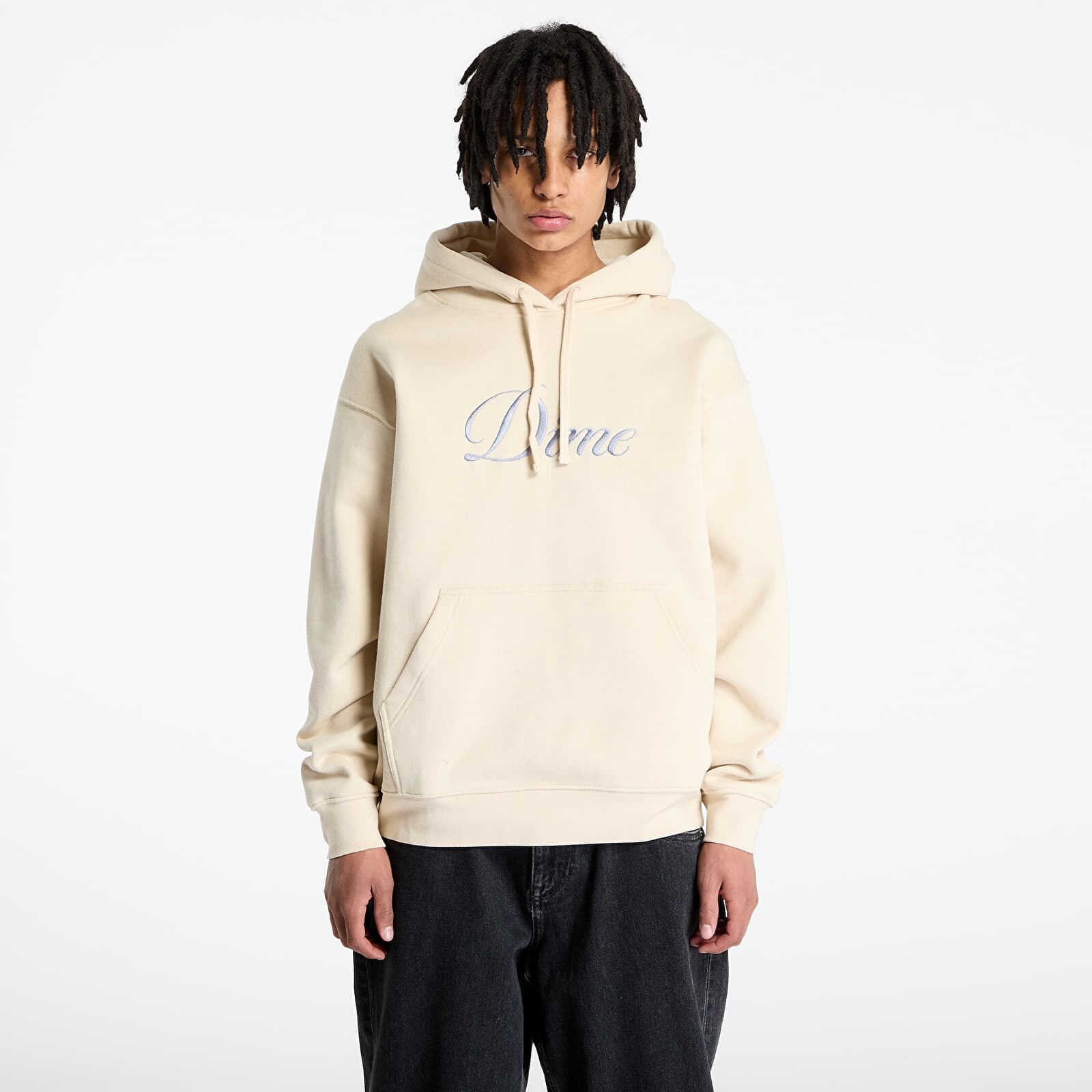 Mikina DIME Cursive Logo Hoodie UNISEX Fog L