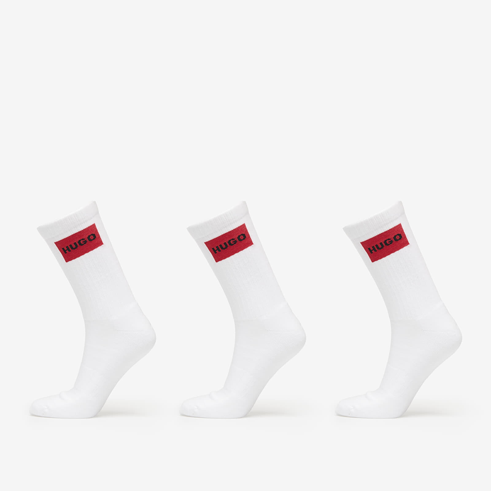 Ponožky Hugo Boss Men-H-3-Pack Qs Rib Label Cc White 39-42