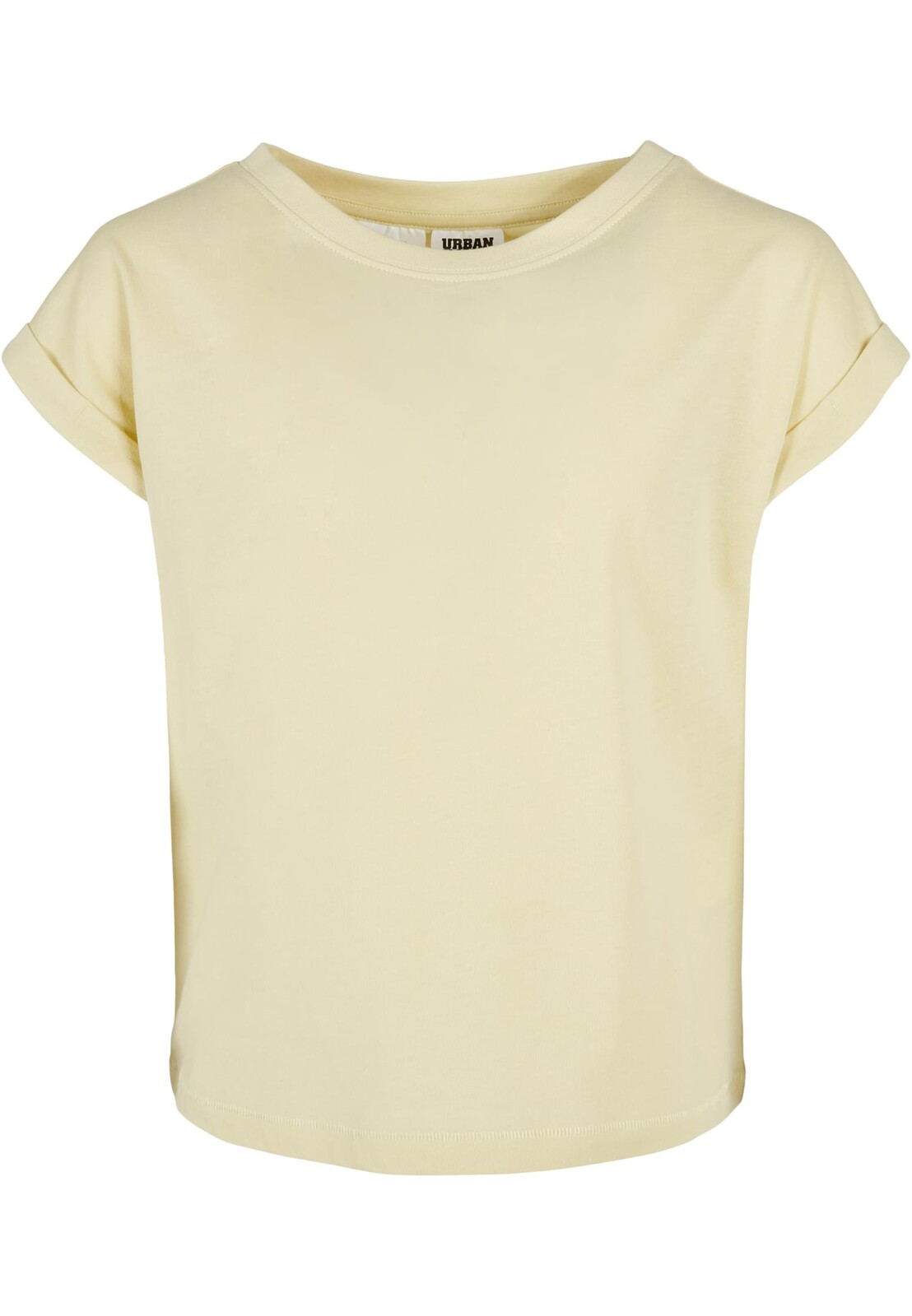 Girls' Organic T-Shirt with Extended Shoulder Soft Yellow