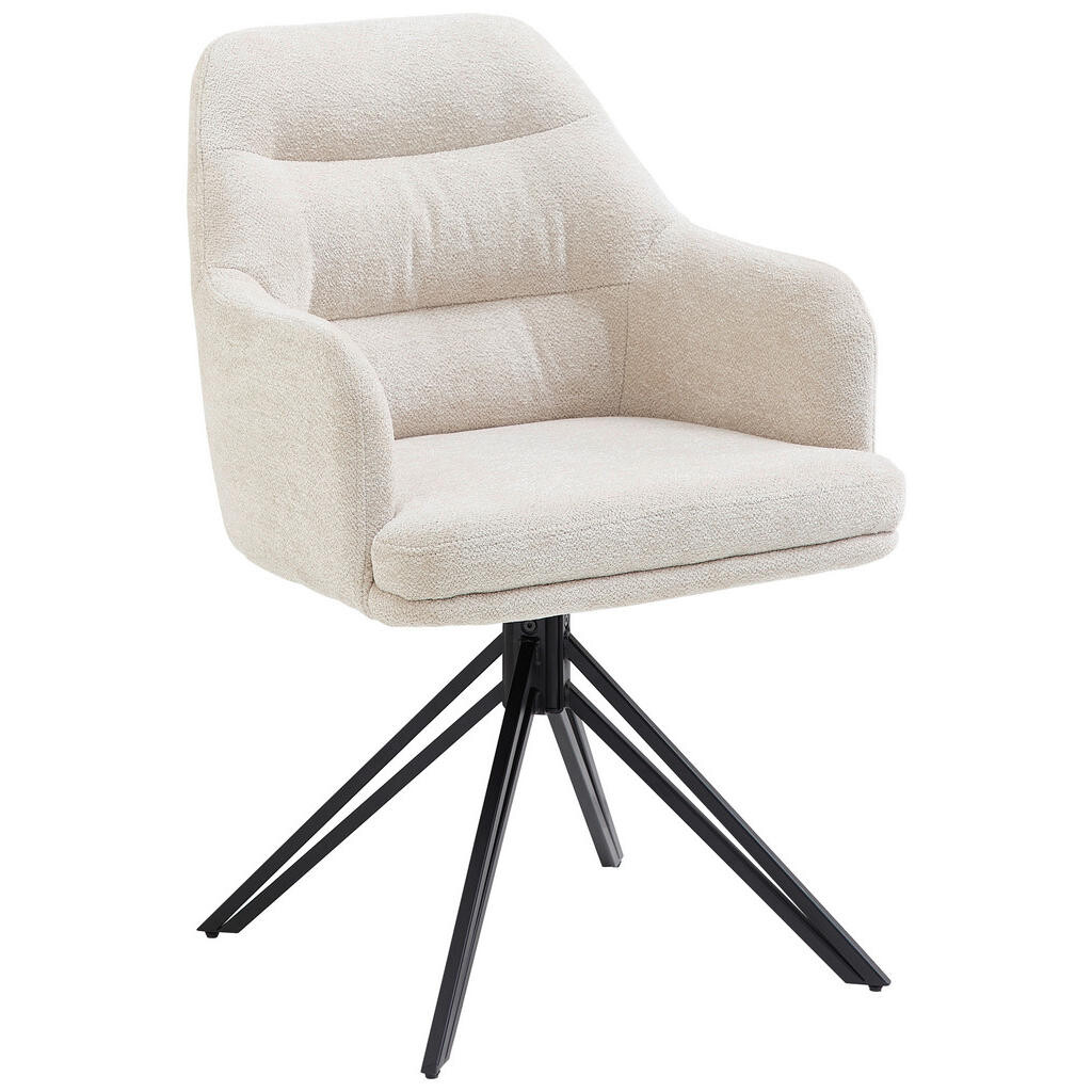 MID.YOU STOLIČKA S PODRÚČKAMI, mikrovlákno, béžová