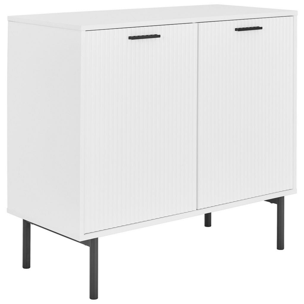 MID.YOU ŠIROKÁ KOMODA, čierna, biela, 90/80/40 cm