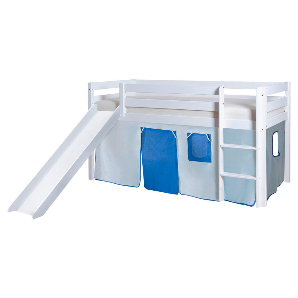 MID.YOU POSTEĽ S PRIESTOROM NA HRU, 90/200 cm biela, svetlomodrá, tmavomodrá