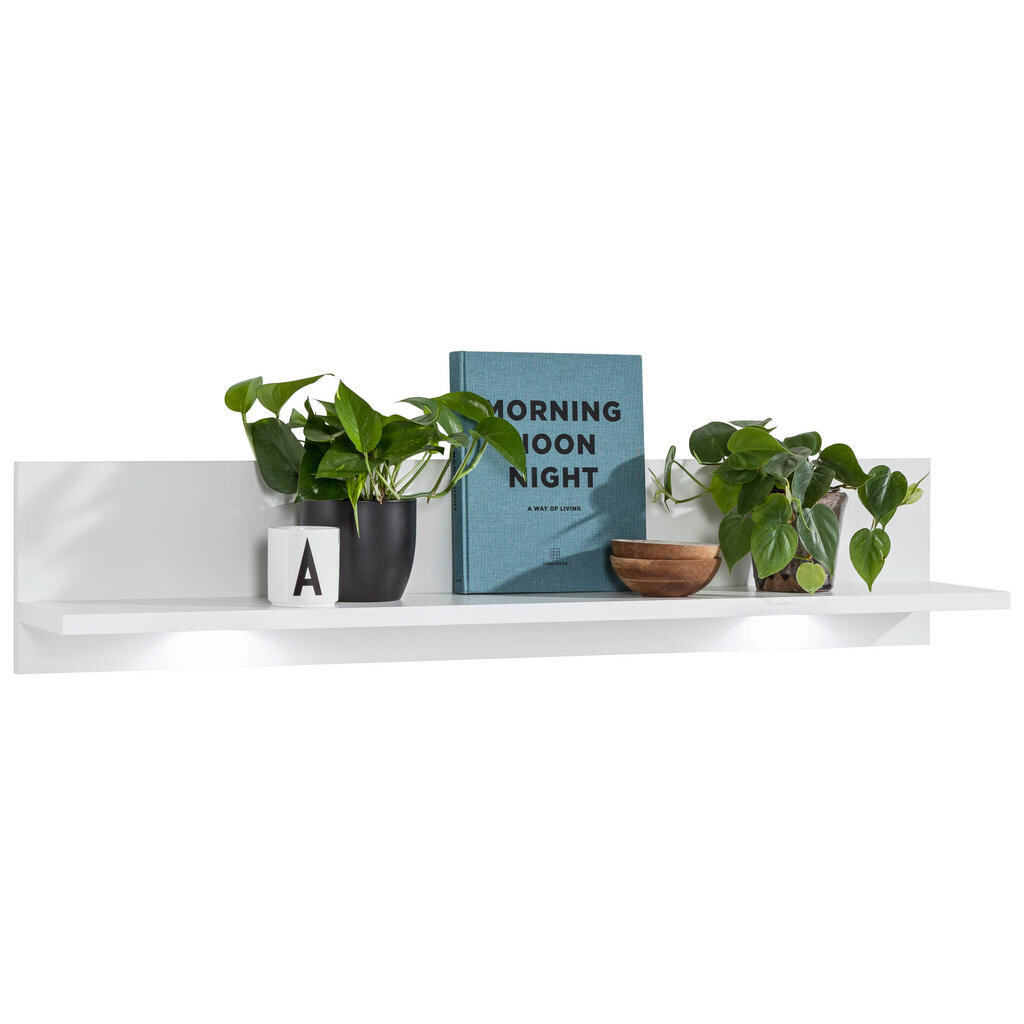 SetOne by Musterring NÁSTENNÁ POLICA, biela, 120/24/21,2 cm