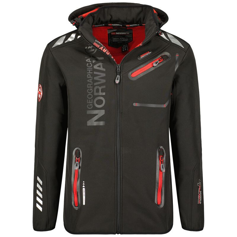Geographical Norway Softshellová bunda Royaute DB 068 M WY2000H/GN/Black/Red S