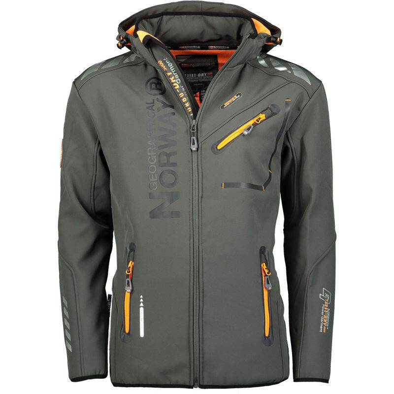 Geographical Norway Softshellová bunda Royaute DB 068 M WY8027H/GN/Dark Grey/Orange S