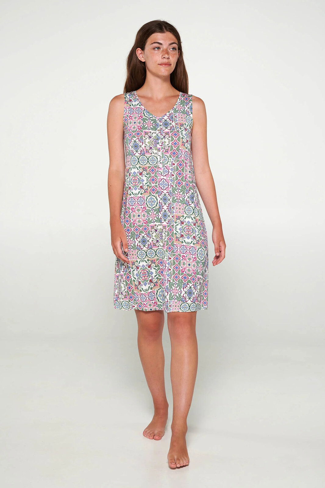 Dámska nočná košeľa 20078 Zmiešané farby - Vamp XL vícebarevná