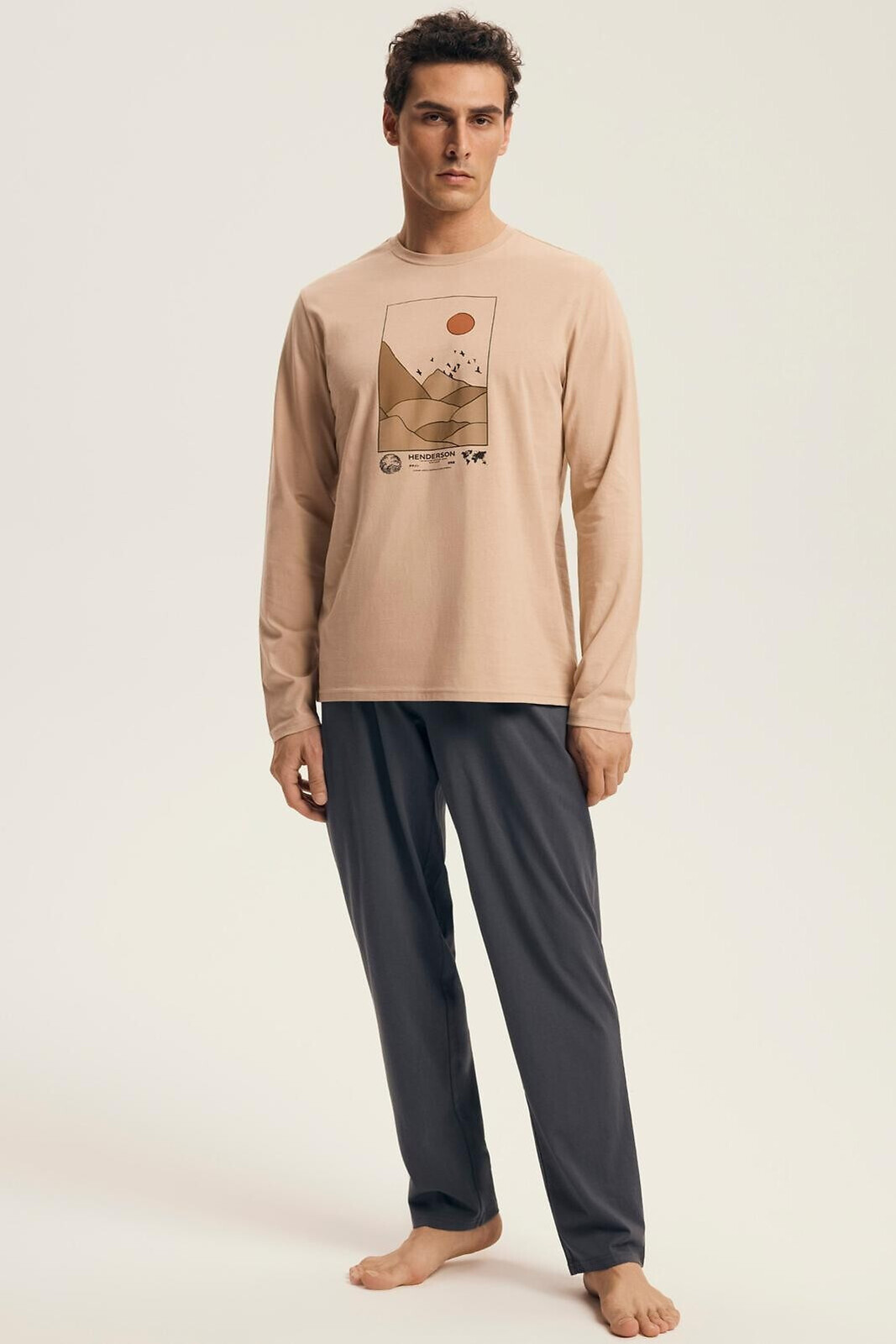 Henderson Core 43474 Luro pyžamo dĺžka/r M-3XL PŠENICE XXL