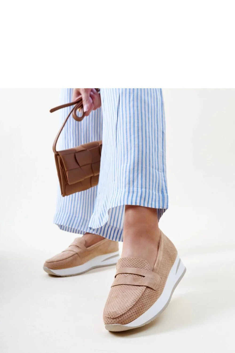 Dámske poltopánky 28906 Béžová s bielou - Flyfor 38 béžová-bílá