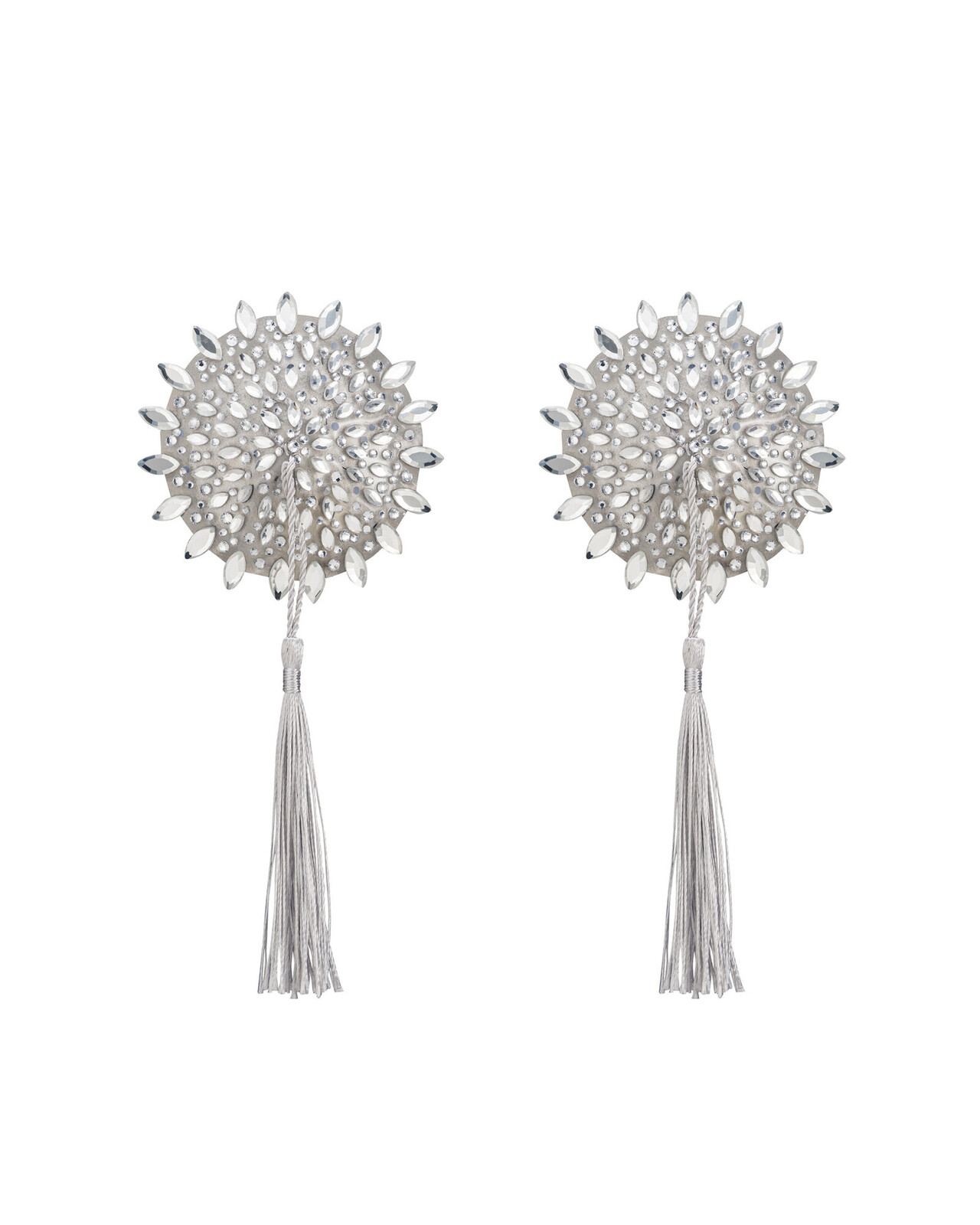 Sexy nálepky na bradavky Mistiqua strieborné - Obsessive one size