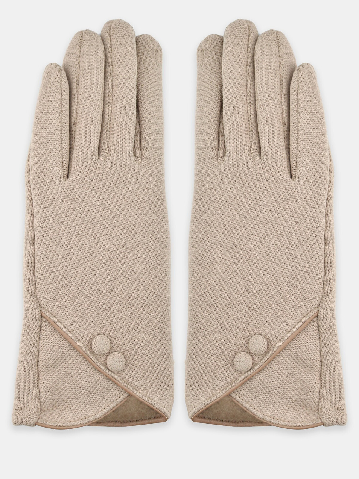 Noviti Rukavice RW046 Dámske gombíky Béžová 24