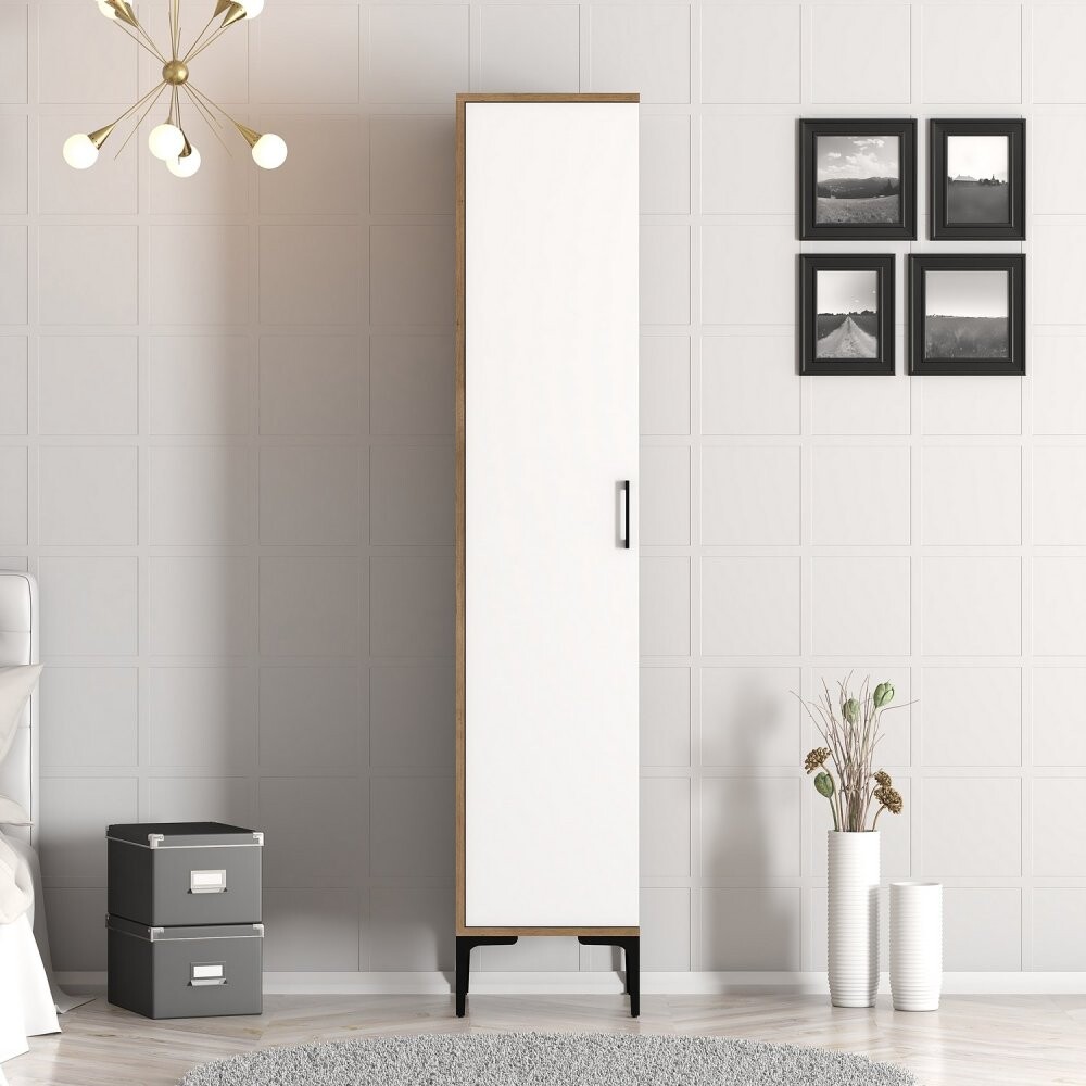 Šatníková skriňa Kumsal S - Walnut, White