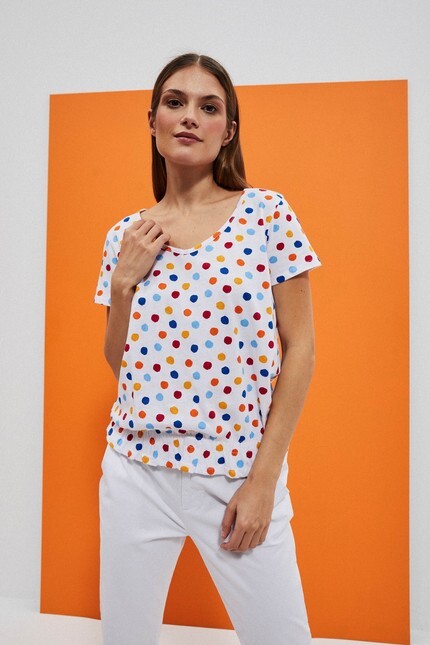 DÁMSKE TRIČKO L-TS-4053 BIELE