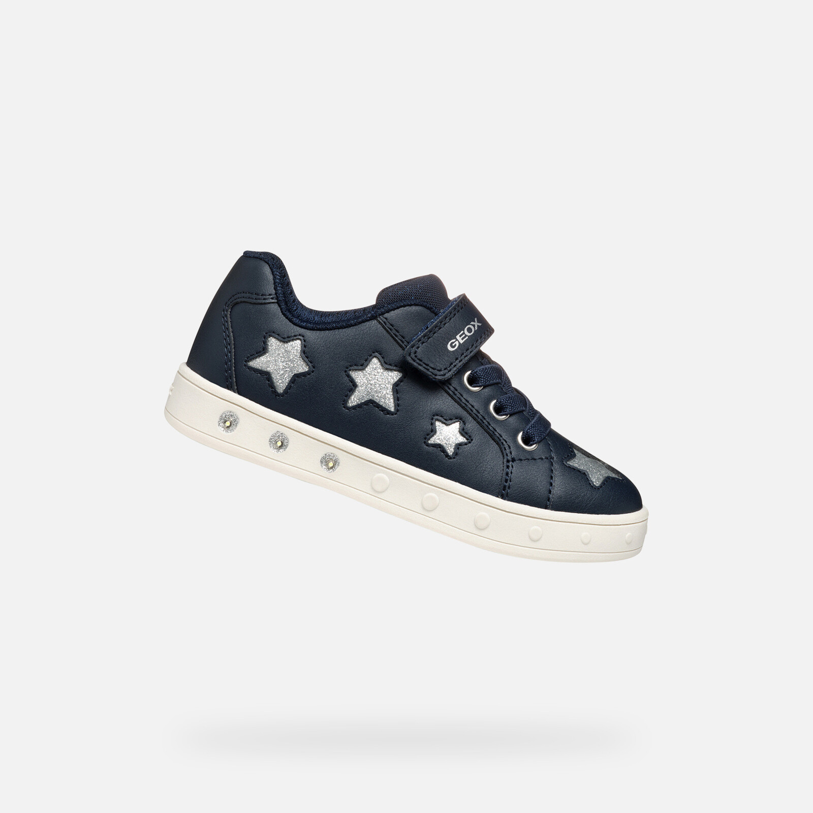 Dark Blue Girls Geox Skylin Sneakers - Girls