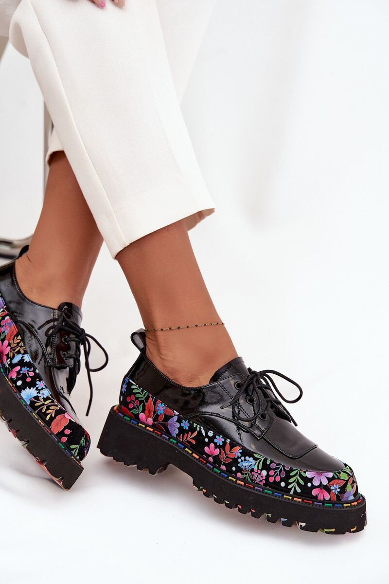 Kožené mokasíny s kvetinovým vzorom Artiker