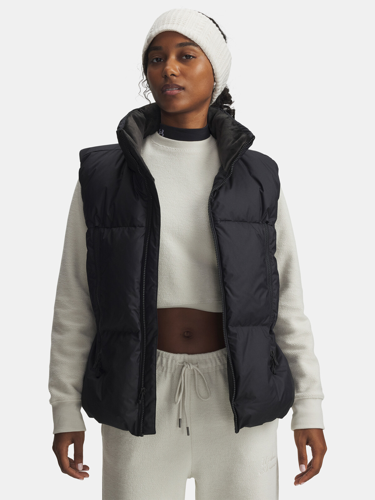Women's Under Armour Limitless Down Puffer Vest-BLK - Women's