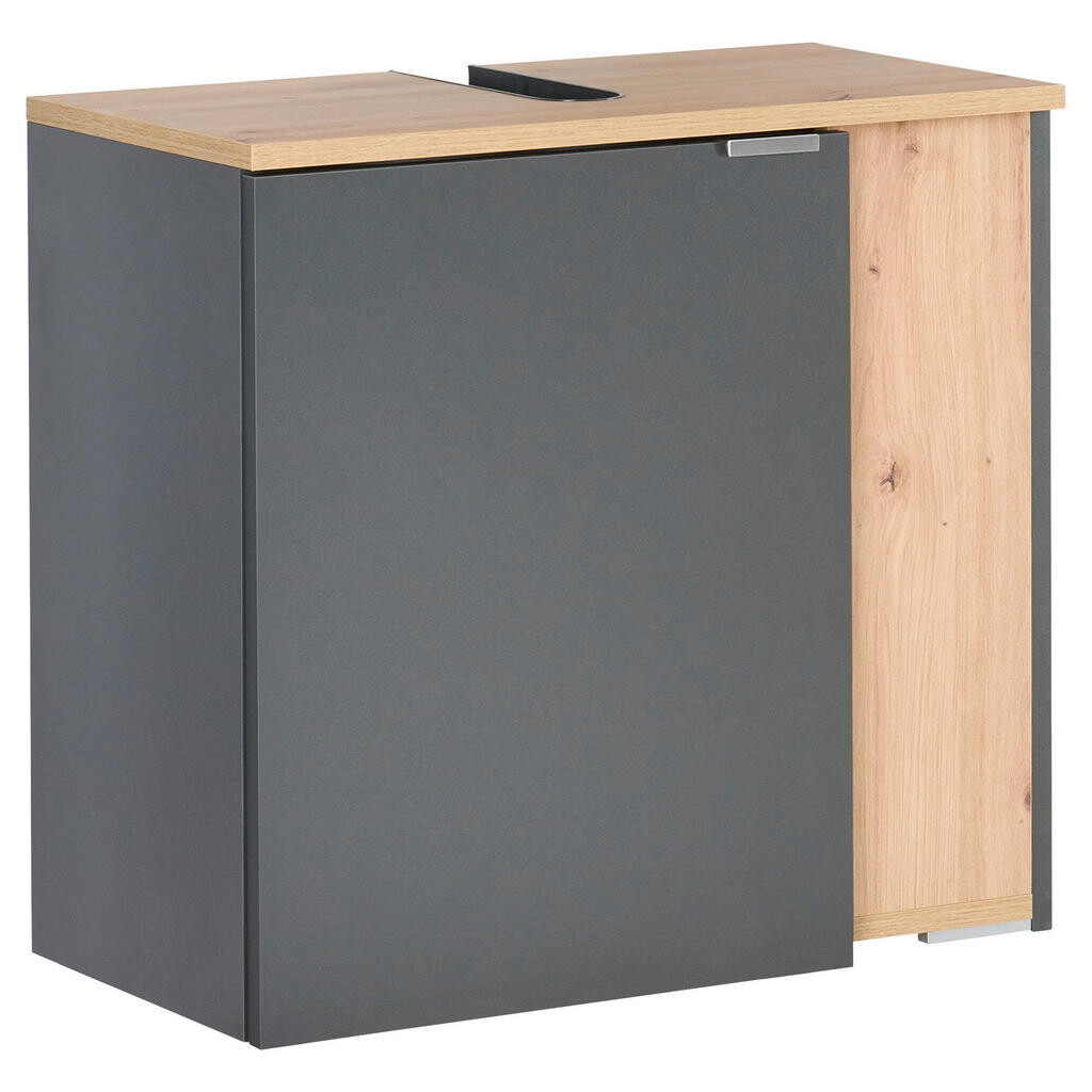Stylife SKRINKA POD UMÝVADLO, antracitová, dub artisan, 60/56/32 cm