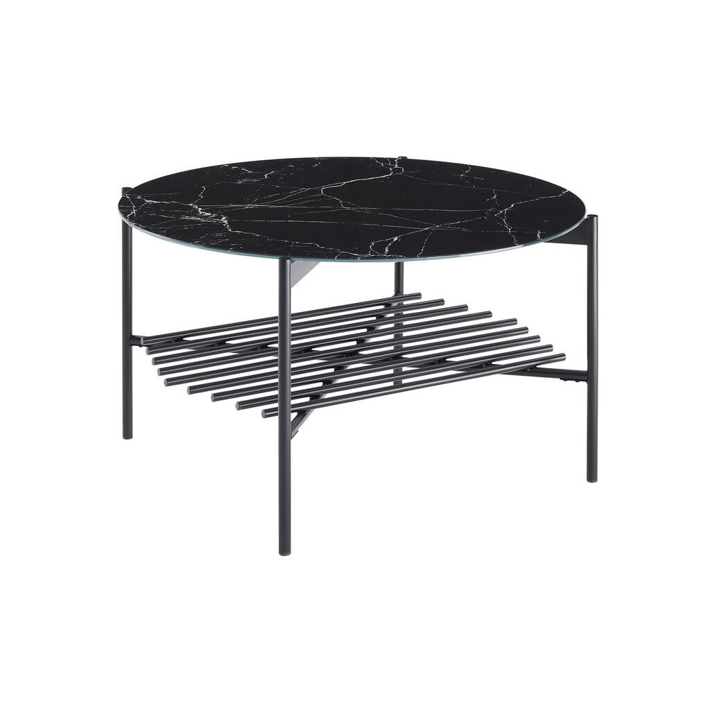 Livetastic KONFERENČNÝ STOLÍK, čierna, sklo, kov, 84/84/43 cm