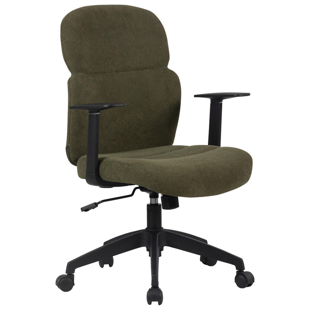 Modante OTOČNÁ STOLIČKA, tkaná textília, zelená, čierna