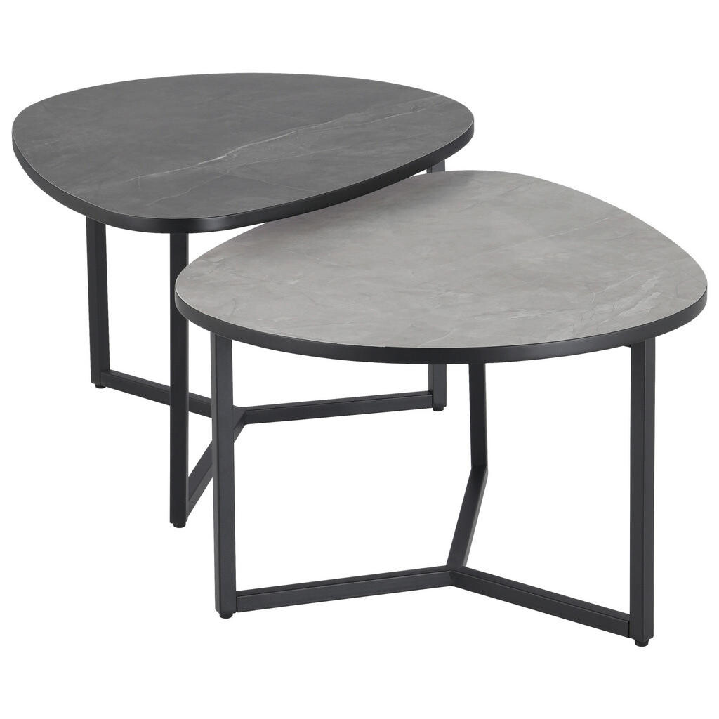 MID.YOU SADA KONFERENČNÝCH STOLÍKOV, svetlosivá, tmavosivá, kov, kompozitné drevo, 83/40/36,5/59 cm