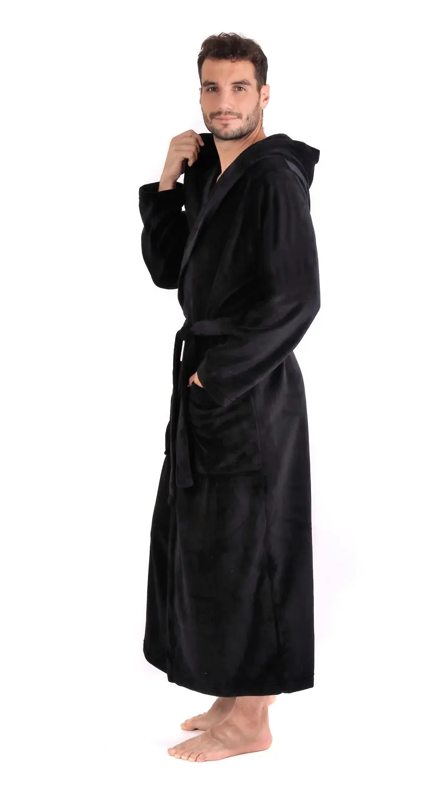 župan Milano s kapucňou 3130 čierny S