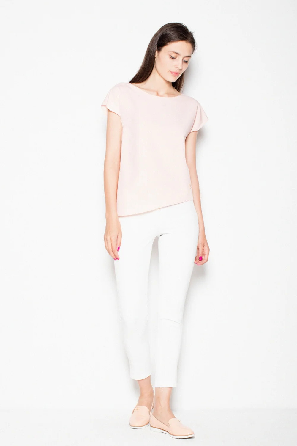 Dámska blúzka VT008 Powder pink - Venaton 38 pudrovo-růžová