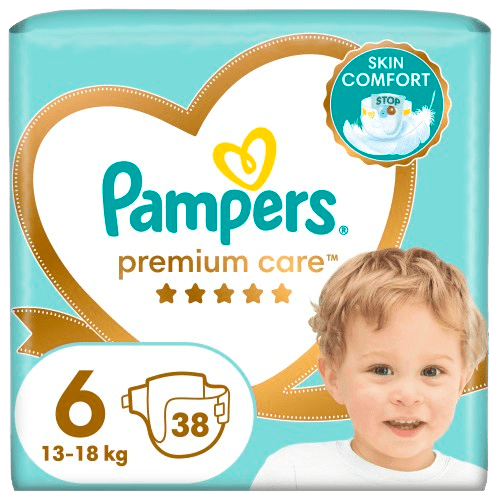 PAMPERS Premium Care S6, 13+kg 38 ks