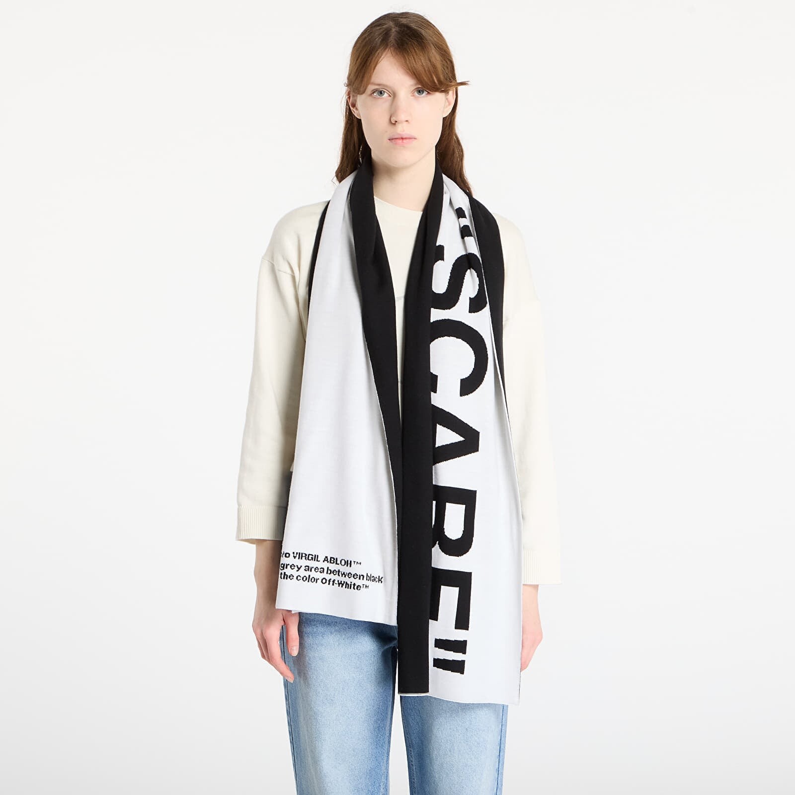 Šál Off-White Quotes Scarf White/ Black Universal