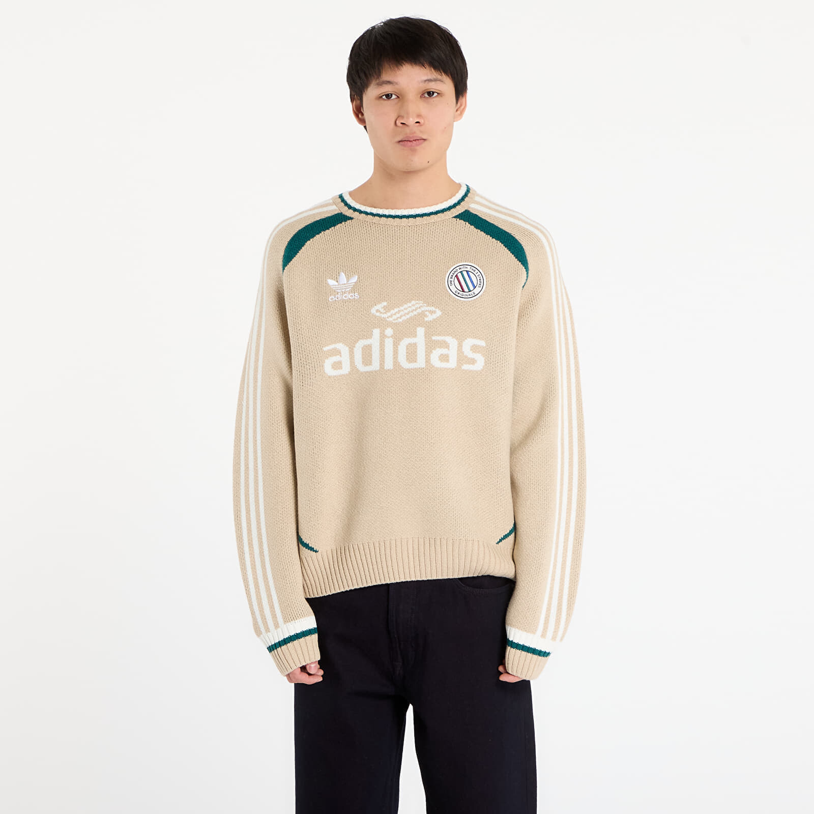 Mikina adidas Adicolor Blokecore Pullover UNISEX Wonder Beige S