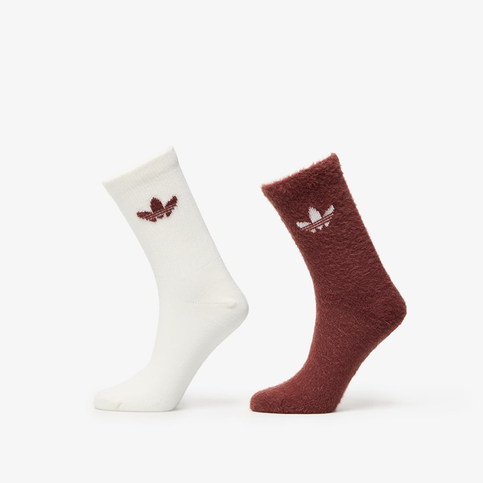 Ponožky adidas Fluffy Crew Sock 2-Pack Fox Brown/ Off White M