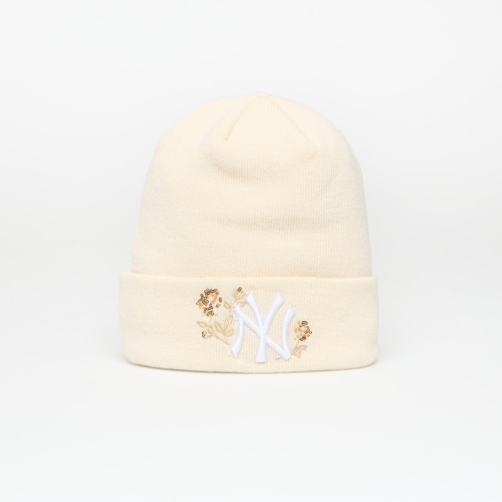 Čiapka New Era New York Yankees MLB Sequi Cuff Knit Beanie Hat Rose Cream Universal