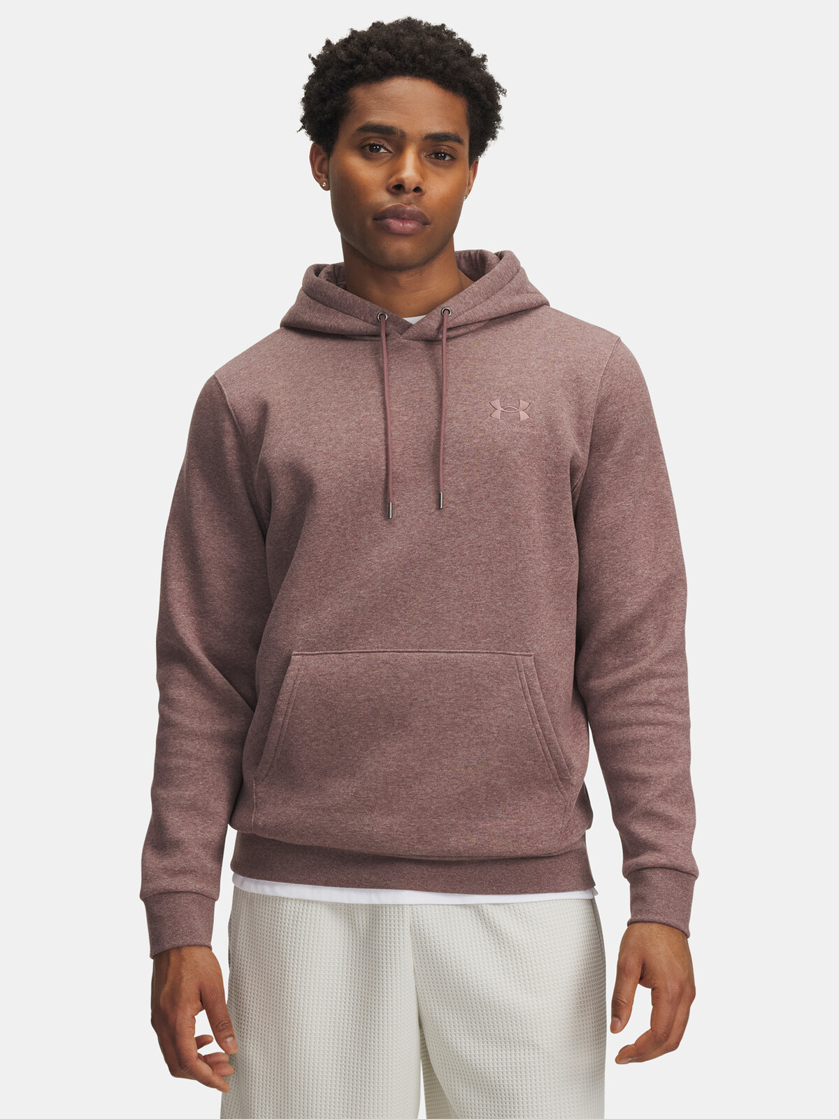 Men's Under Armour UA Icon Fleece Hoodie-BRN - Men's