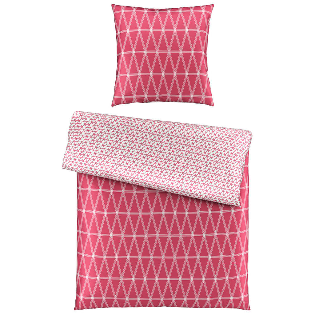 Novel OBOJSTRANNÁ POSTEĽNÁ BIELIZEŇ, satén, pink, 155/220 cm