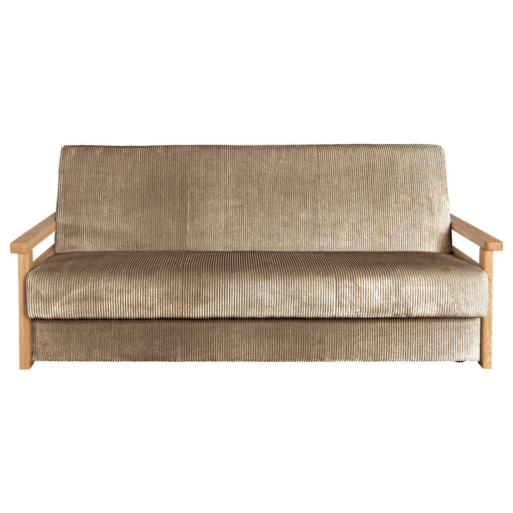 P & B ROZKLADACIA POHOVKA, textil, svetlohnedá