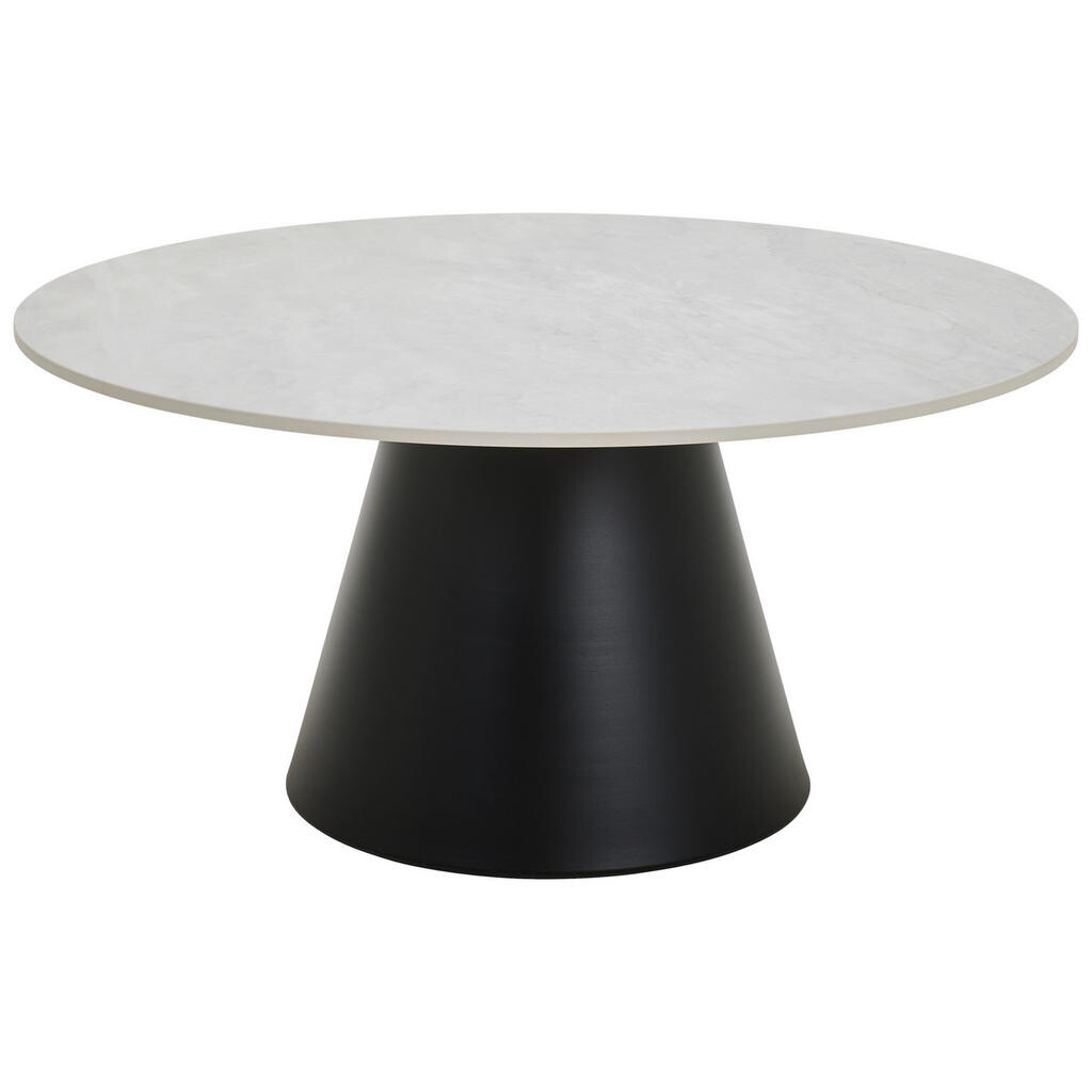 MID.YOU KONFERENČNÝ STOLÍK, čierna, svetlosivá, kov, keramika, 80/80/39 cm