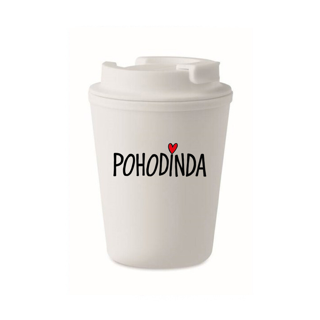 POHODINDA - bílý termohrnek 300 ml