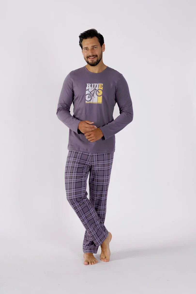 Pánske pyžamo ROY 1471 sivé - M-Max XL světle šedá