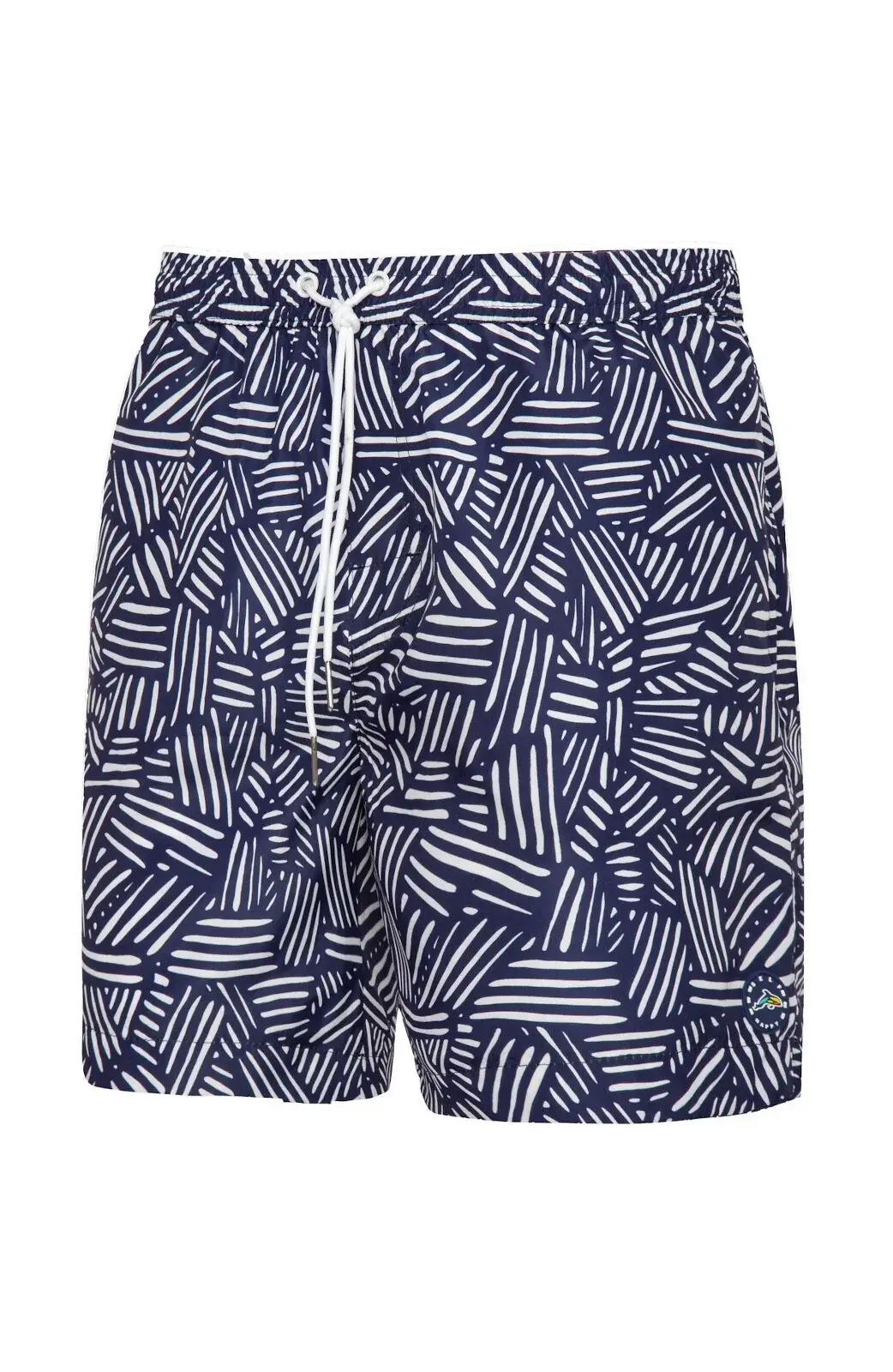 Pánske plavecké šortky Happy Shorts long SM29-48 Tmavomodrá zmes - Self XL tmavě modrá - vzor
