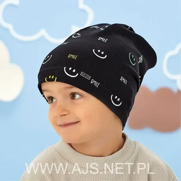 AJS 50-083 detská čiapka černá 52-54 cm