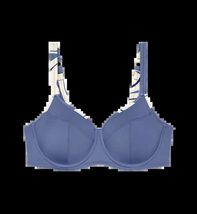 Dámske plavky Summer Allure W sd 01 blue/ecru - Triumph 42E